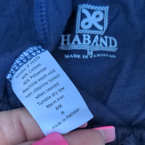 Haband Classic Blue Sleep Pants M - Picture 2 of 8